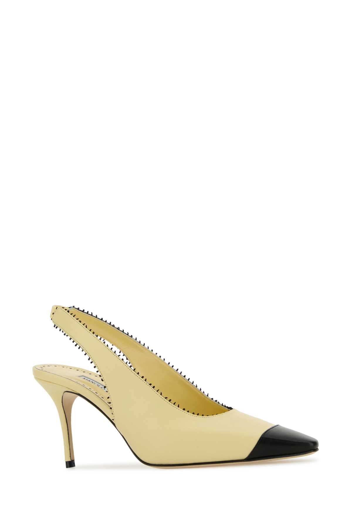 MANOLO BLAHNIK Nappa Leather Gaius Pumps with 7 cm Heel Height