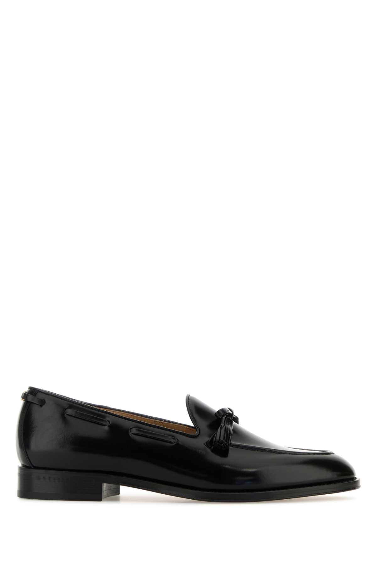 VALENTINO GARAVANI Classic Leather Bowshire Loafers for Men