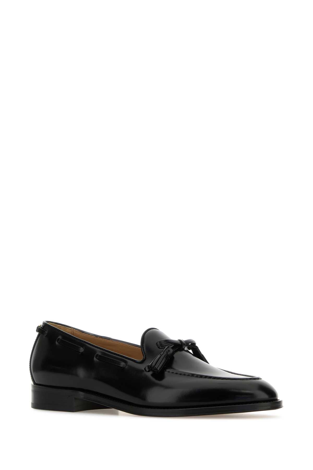 VALENTINO GARAVANI Classic Leather Bowshire Loafers for Men