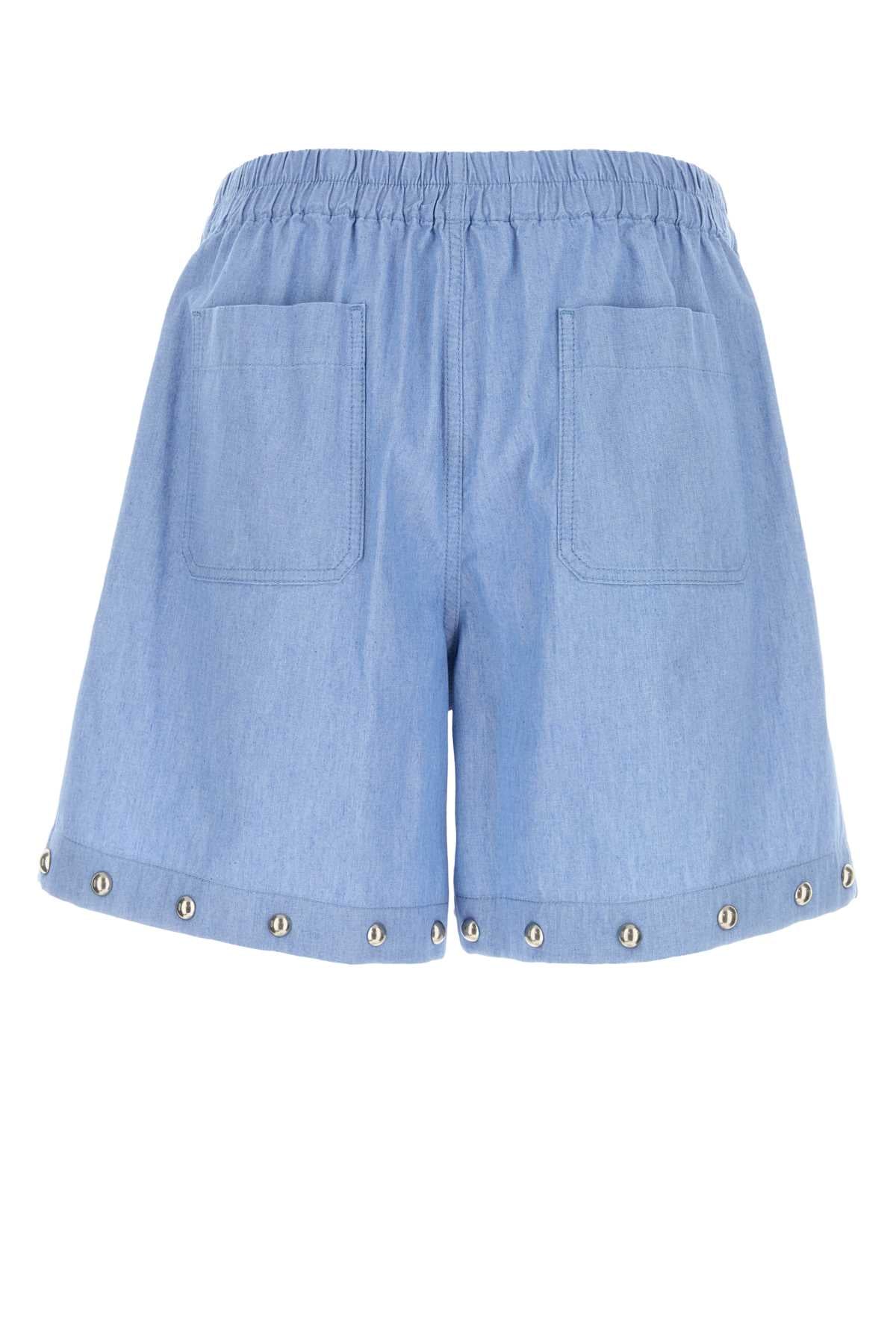 VALENTINO GARAVANI Men's Mini Denim Bermuda Shorts