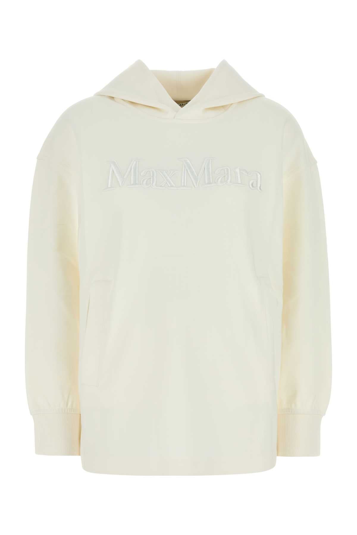 S MAXMARA Oversize Cotton Blend Visiera Sweatshirt