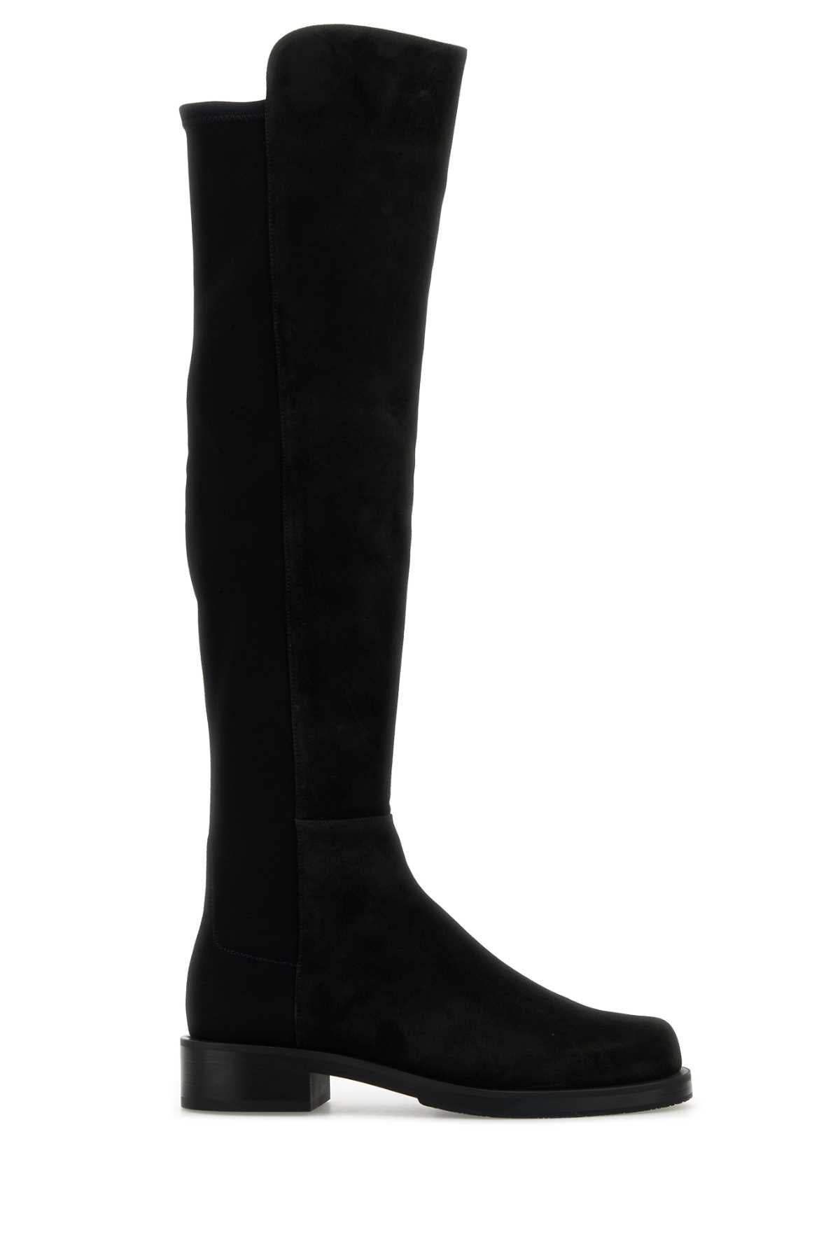 STUART WEITZMAN Elegant Suede and Fabric Knee-High Boots