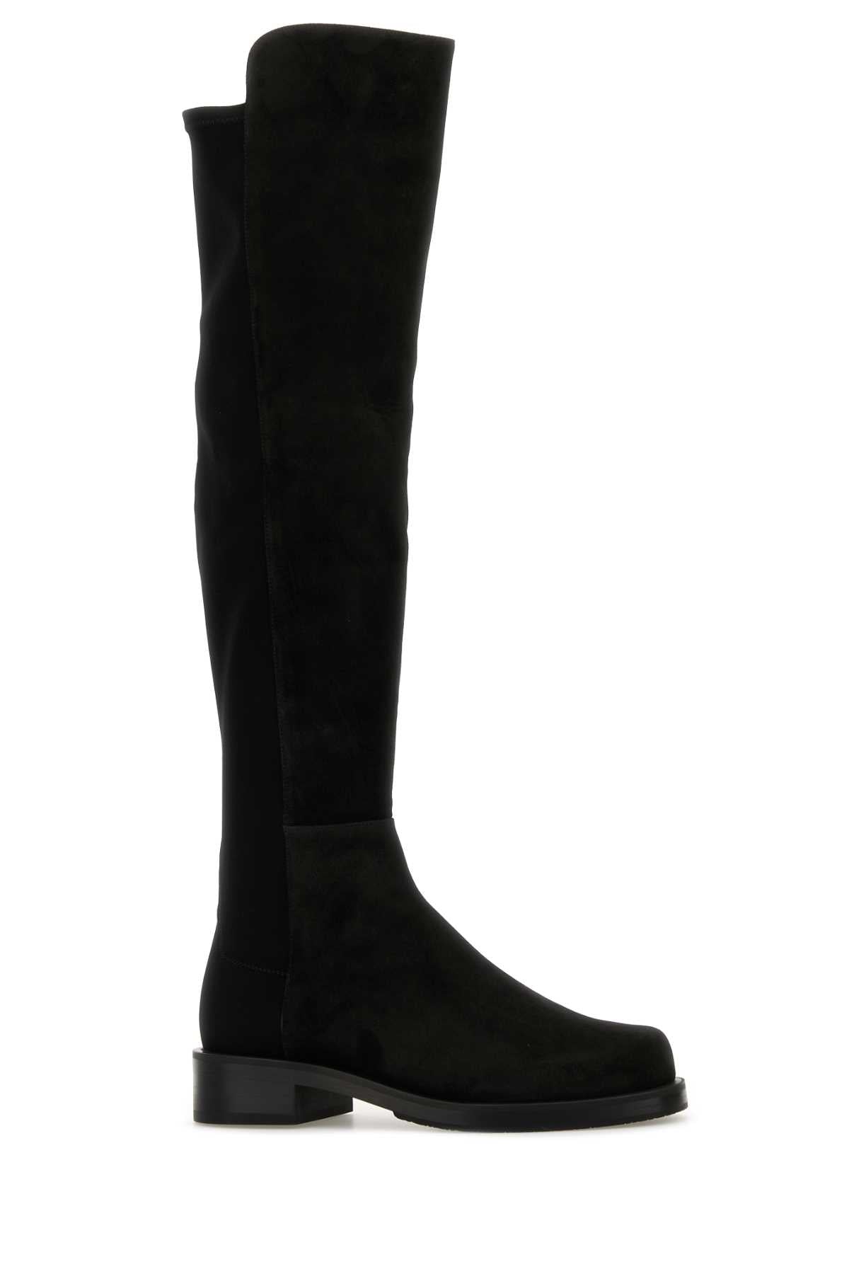 STUART WEITZMAN Elegant Suede and Fabric Knee-High Boots