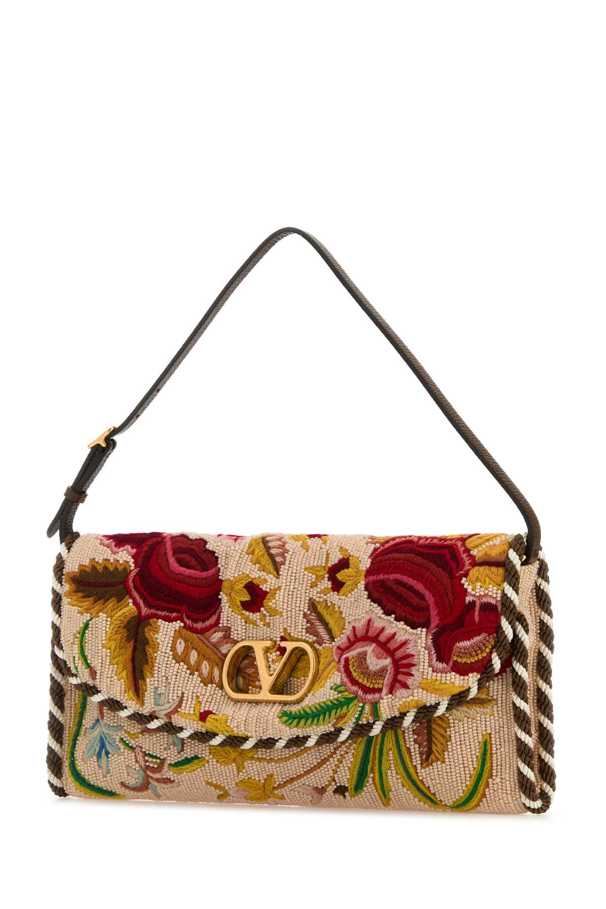 VALENTINO GARAVANI Embellished Mini Fabric Soft Shoulder Handbag