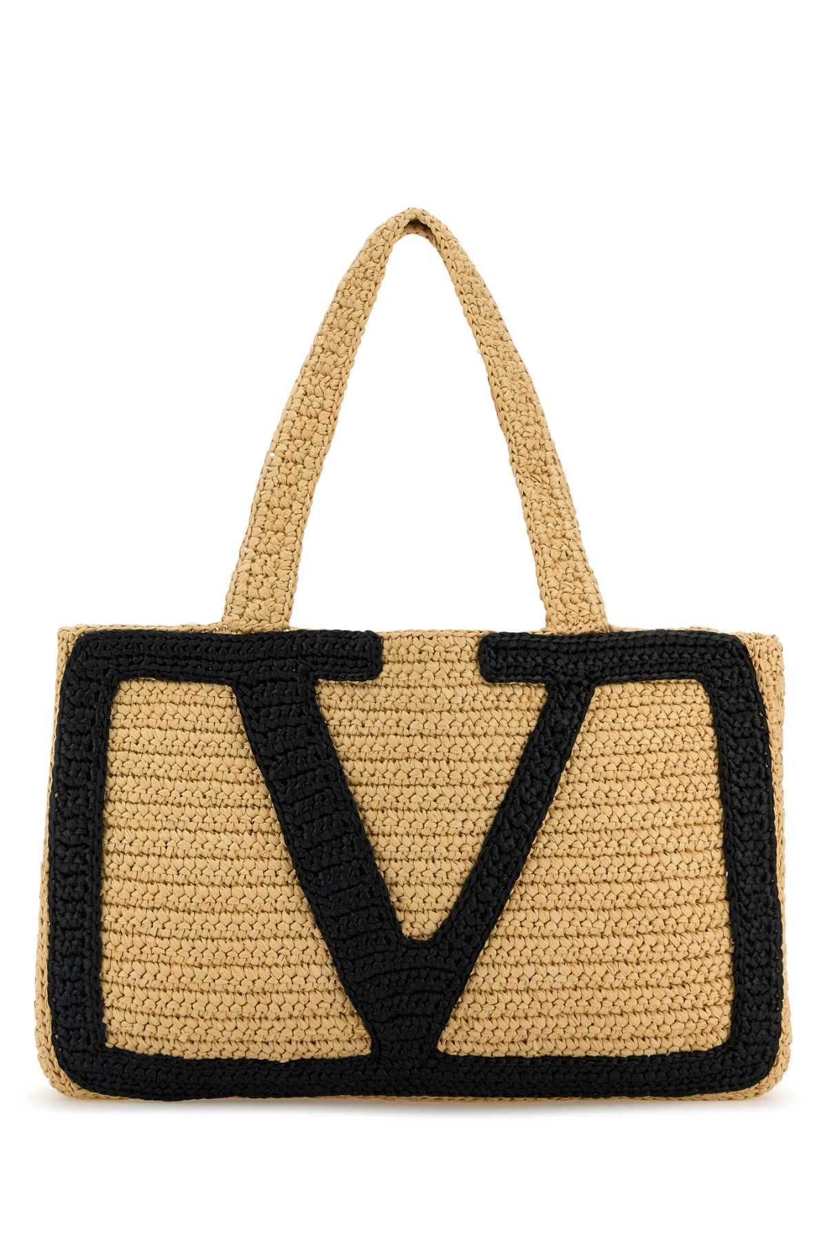 VALENTINO GARAVANI Large Raffia Viva Superstar Shopping Handbag - Spacious and Stylish