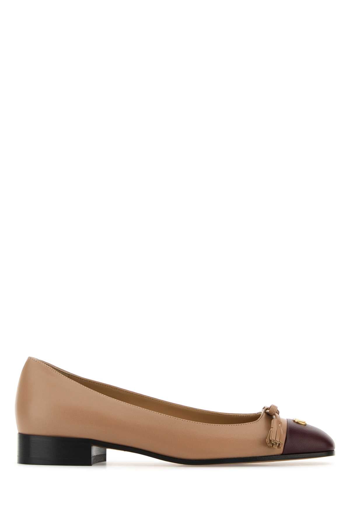 VALENTINO GARAVANI Signature VLogo Mini Leather Ballerinas