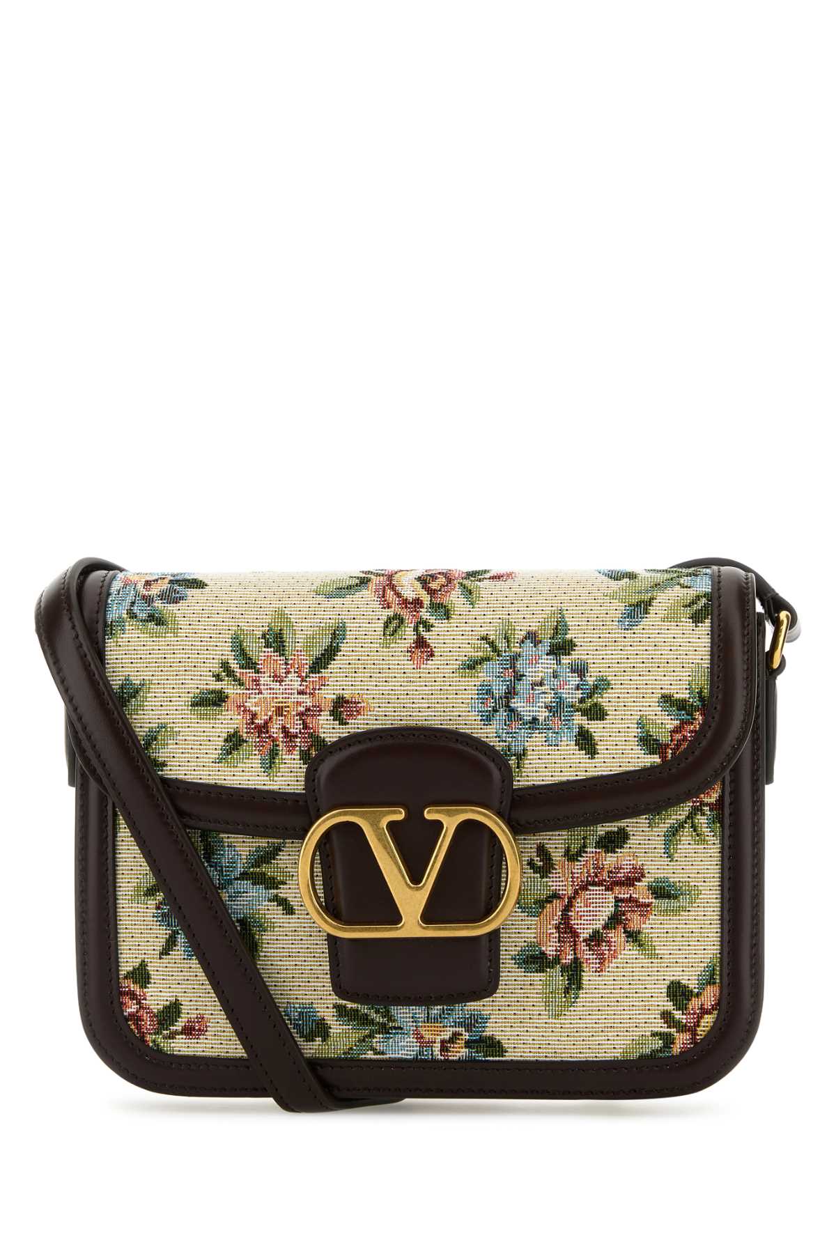 VALENTINO GARAVANI Mini Embroidered Fabric 9TO5 Crossbody Handbag