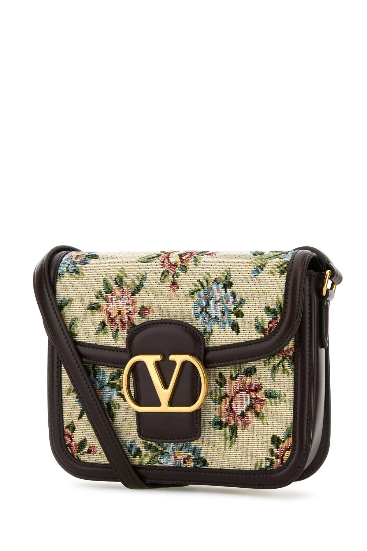 VALENTINO GARAVANI Mini Embroidered Fabric 9TO5 Crossbody Handbag