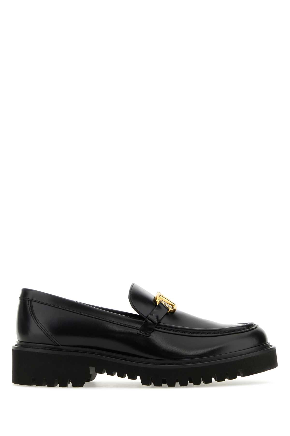 VALENTINO GARAVANI Elegant Leather Vlogo Loafers for Women