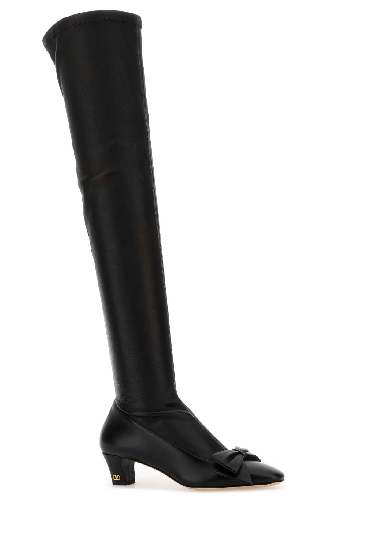 VALENTINO GARAVANI Elegant Leather Boots with 5 cm Heel for Women