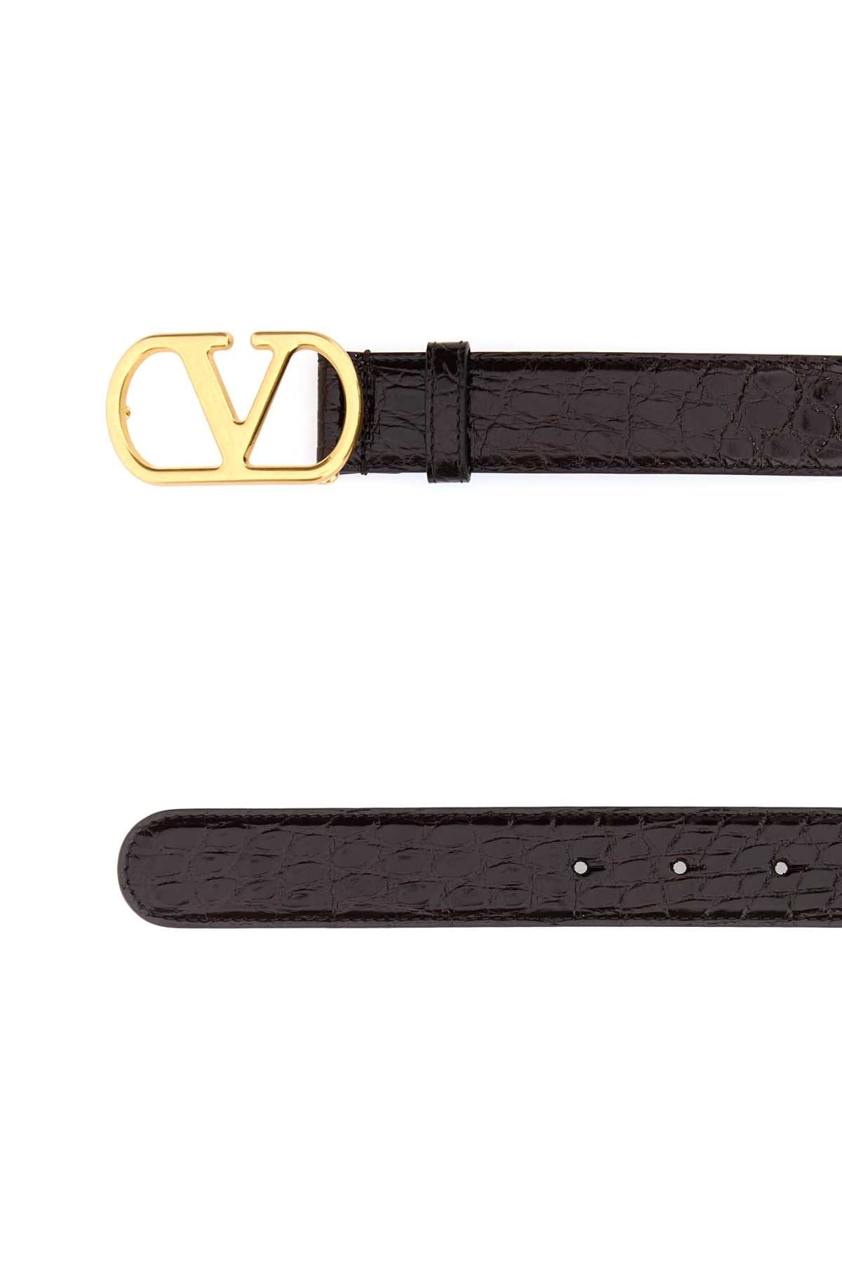 VALENTINO GARAVANI Elegant Leather VLogo Belt - 3 cm Height