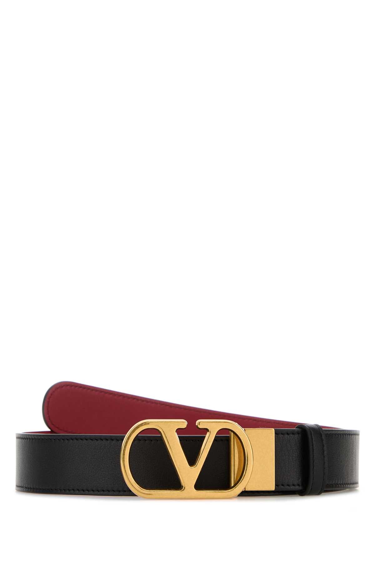VALENTINO GARAVANI Reversible Leather Belt - 3 cm Height