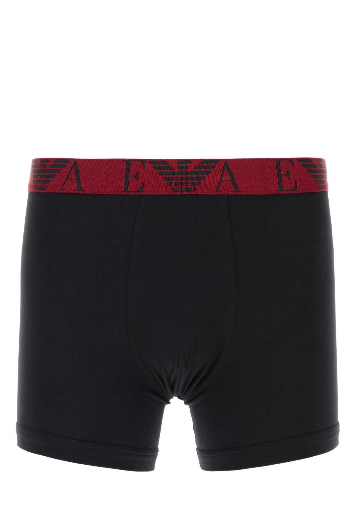 EMPORIO ARMANI Stretch Cotton Boxer Set for Men