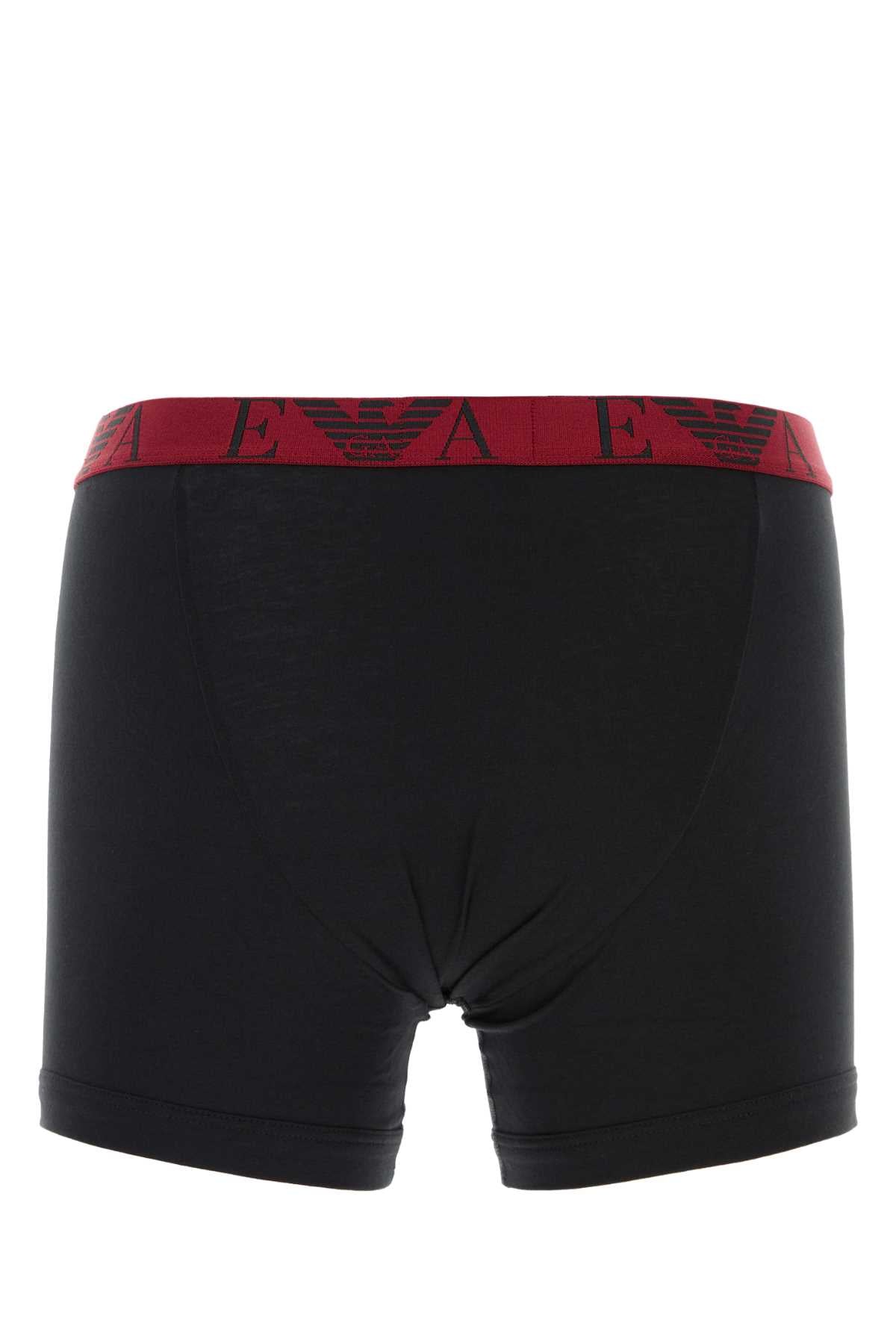 EMPORIO ARMANI Stretch Cotton Boxer Set for Men