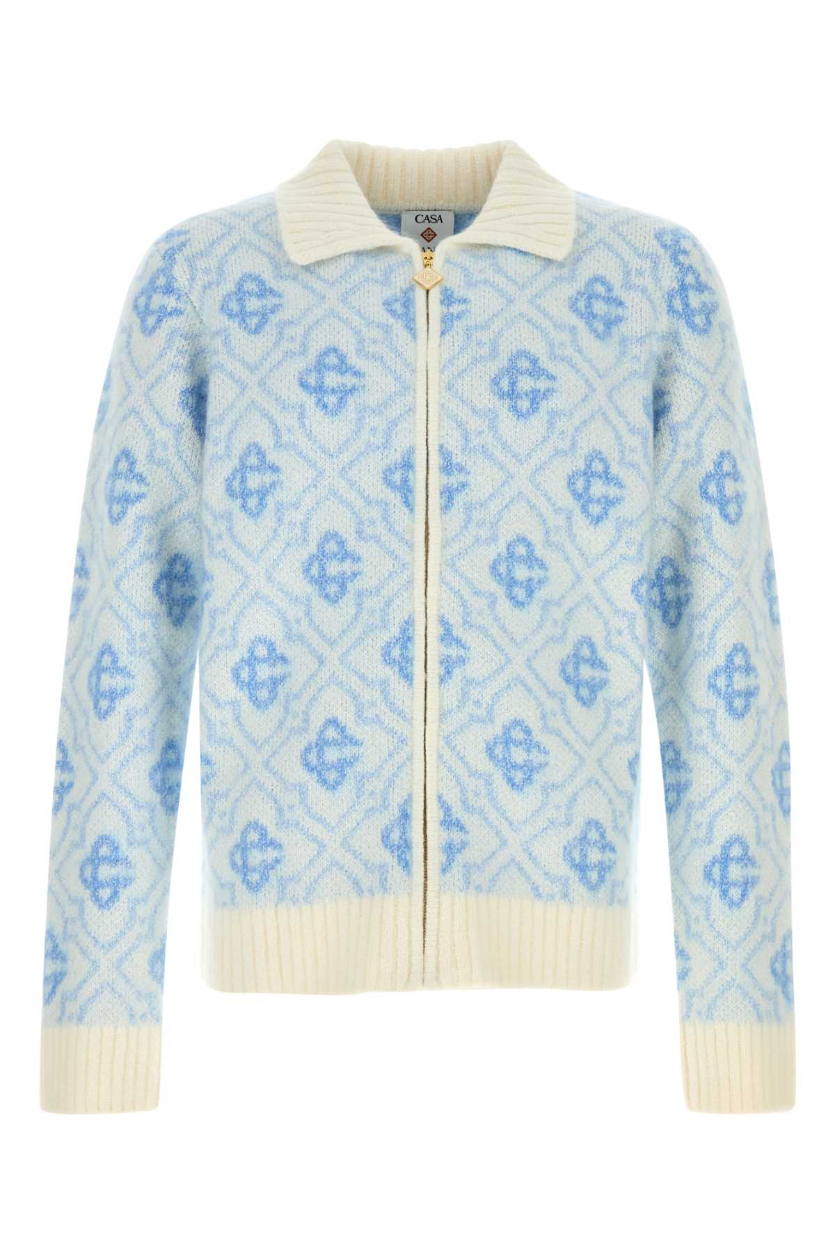 CASABLANCA Embroidered Nylon Blend Cardigan