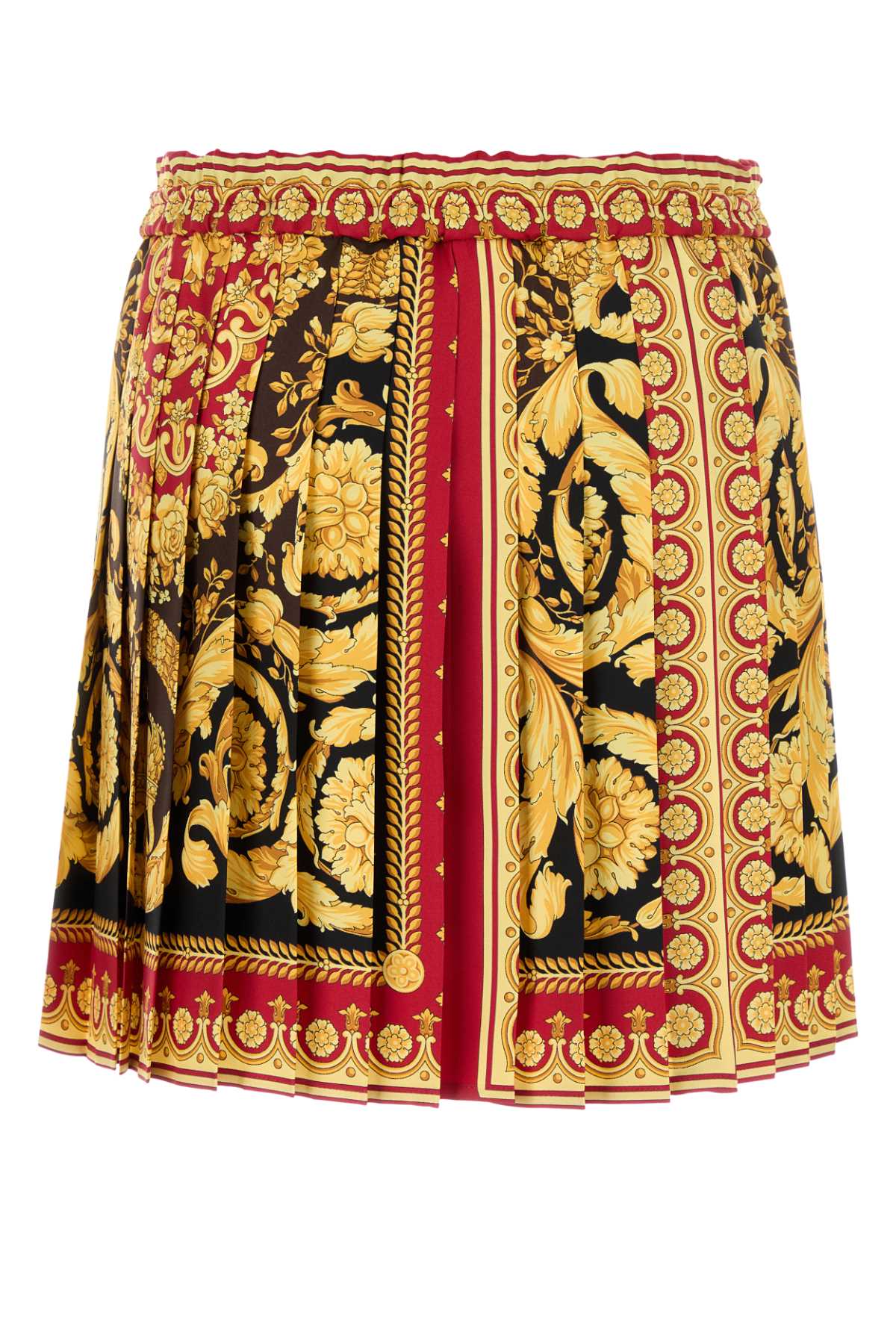 VERSACE Chic Printed Silk Mini Skirt
