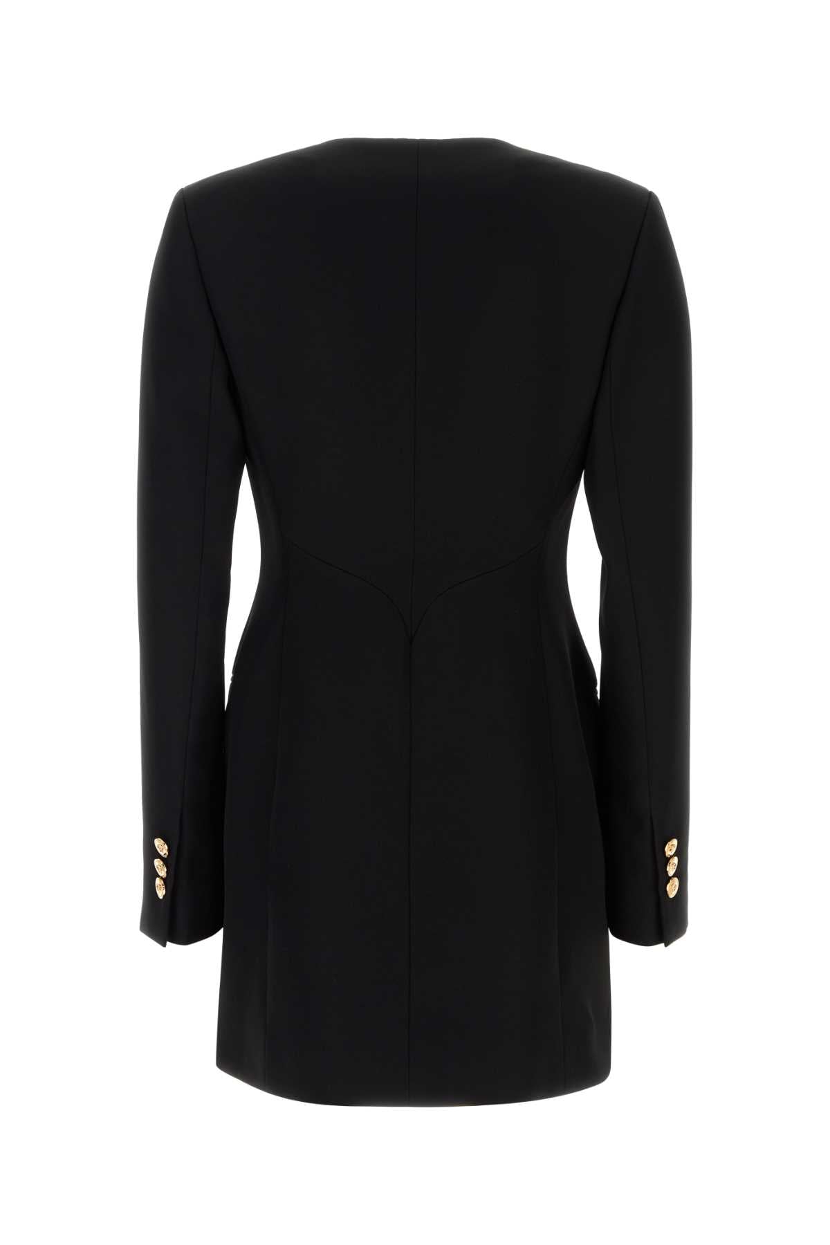 VERSACE Black Wool Mini Blazer Dress for Women