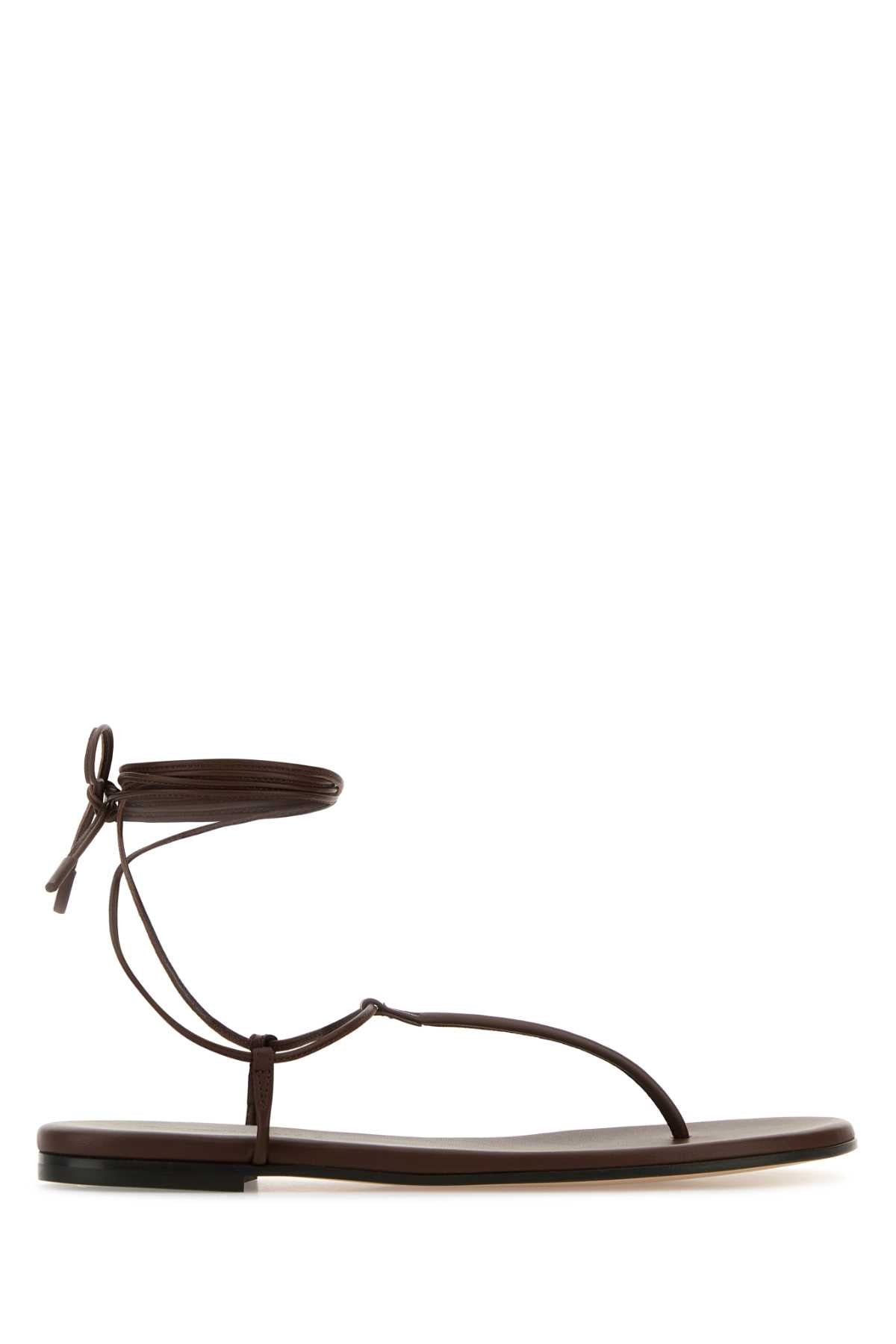 GIANVITO ROSSI Nappa Leather Thong Sandals