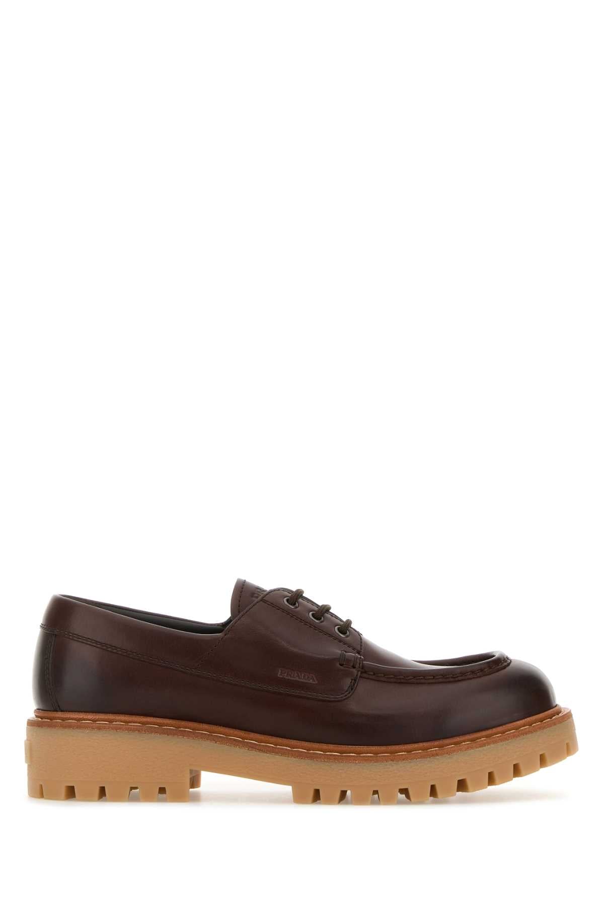PRADA Classic Lace-Up Leather Shoes for Modern Men