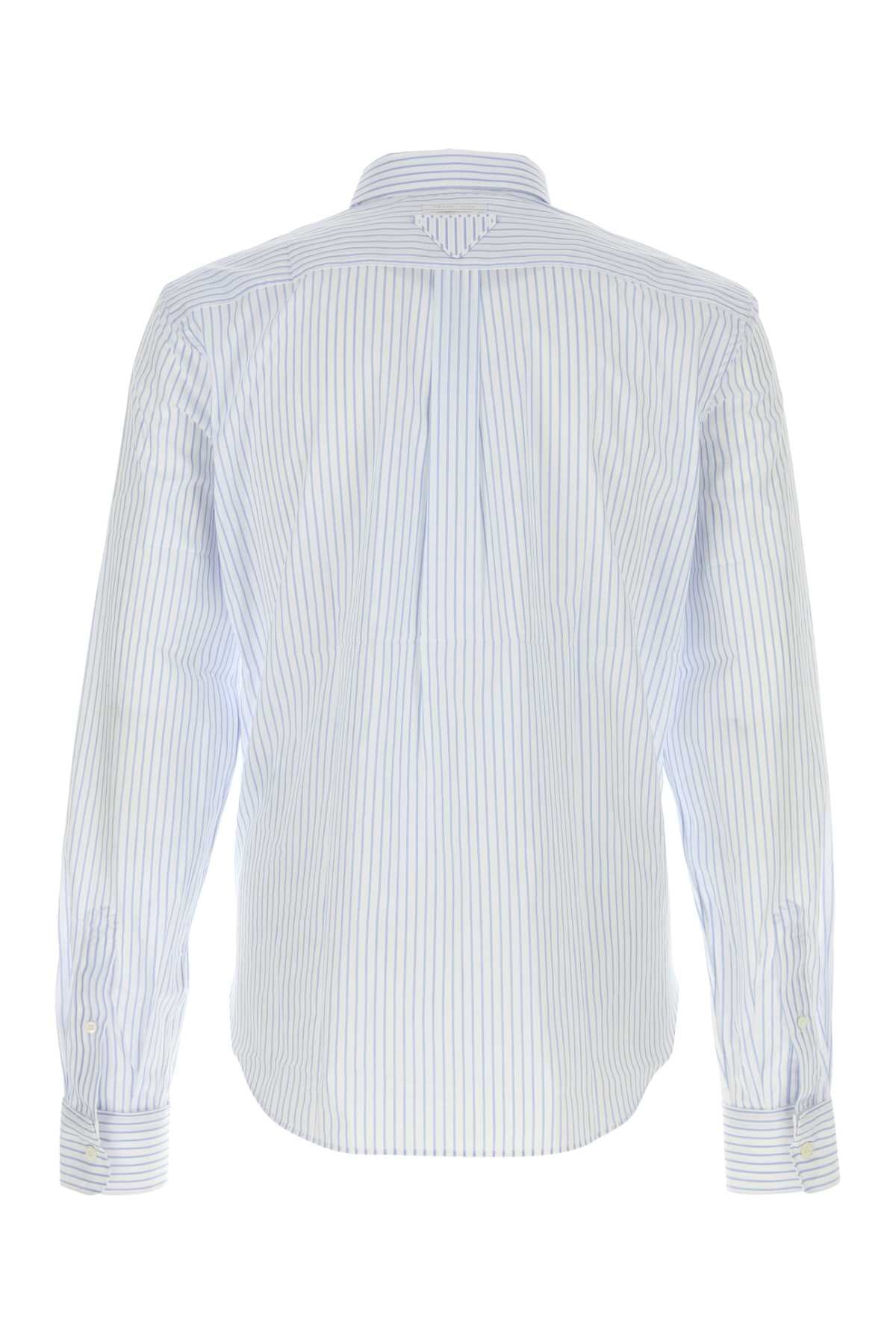 PRADA Embroidered Poplin Shirt for Men