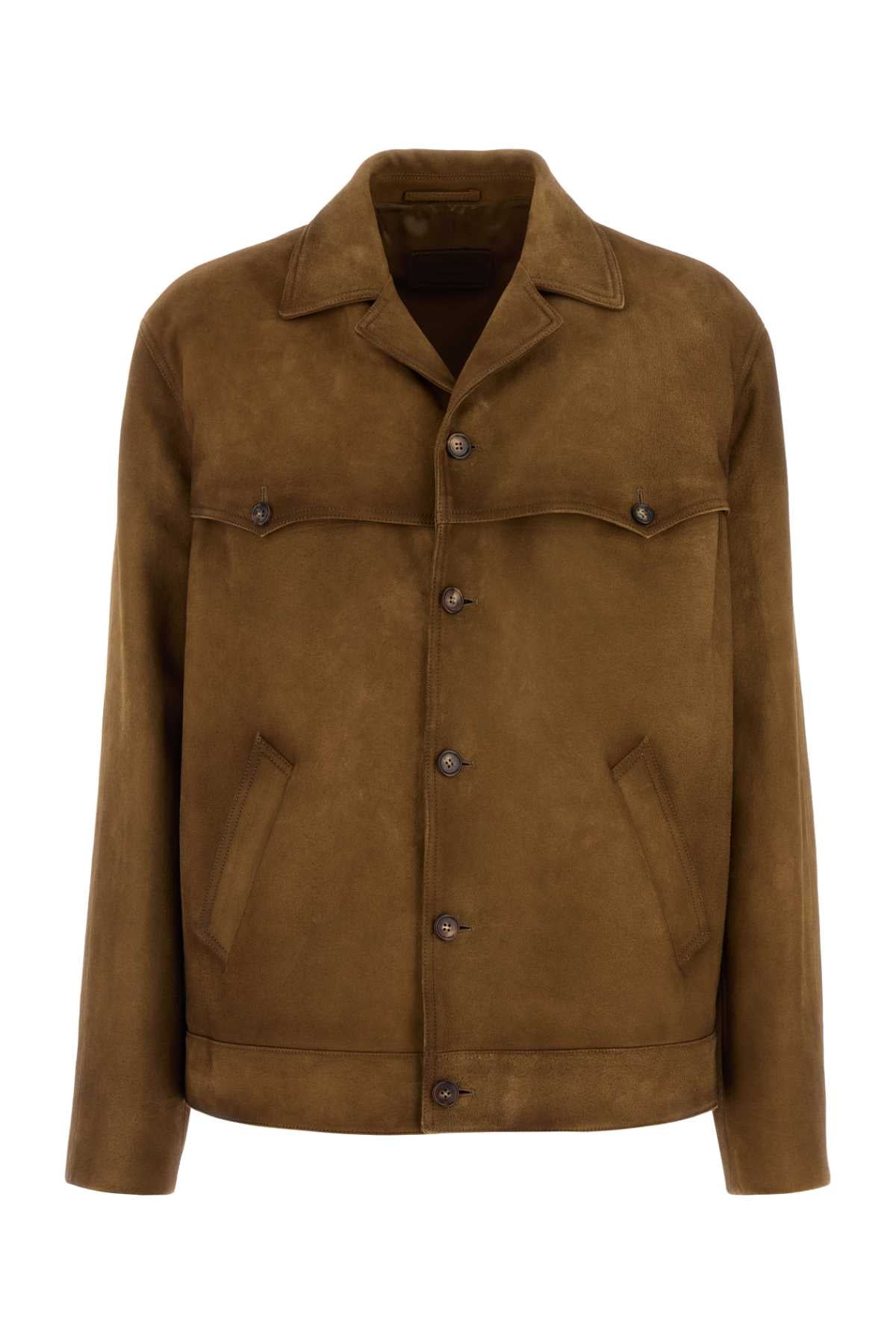 PRADA Suede Jacket for Men - Fall Collection