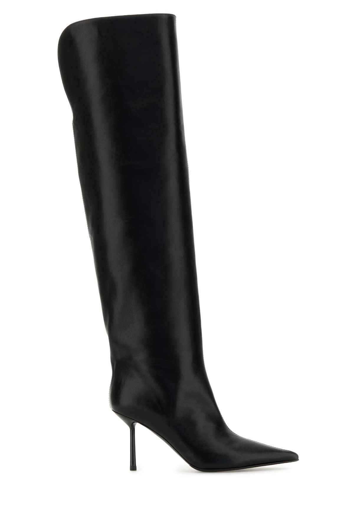 LE SILLA Elegant Leather Bella Mini Boots with 8 cm Heel