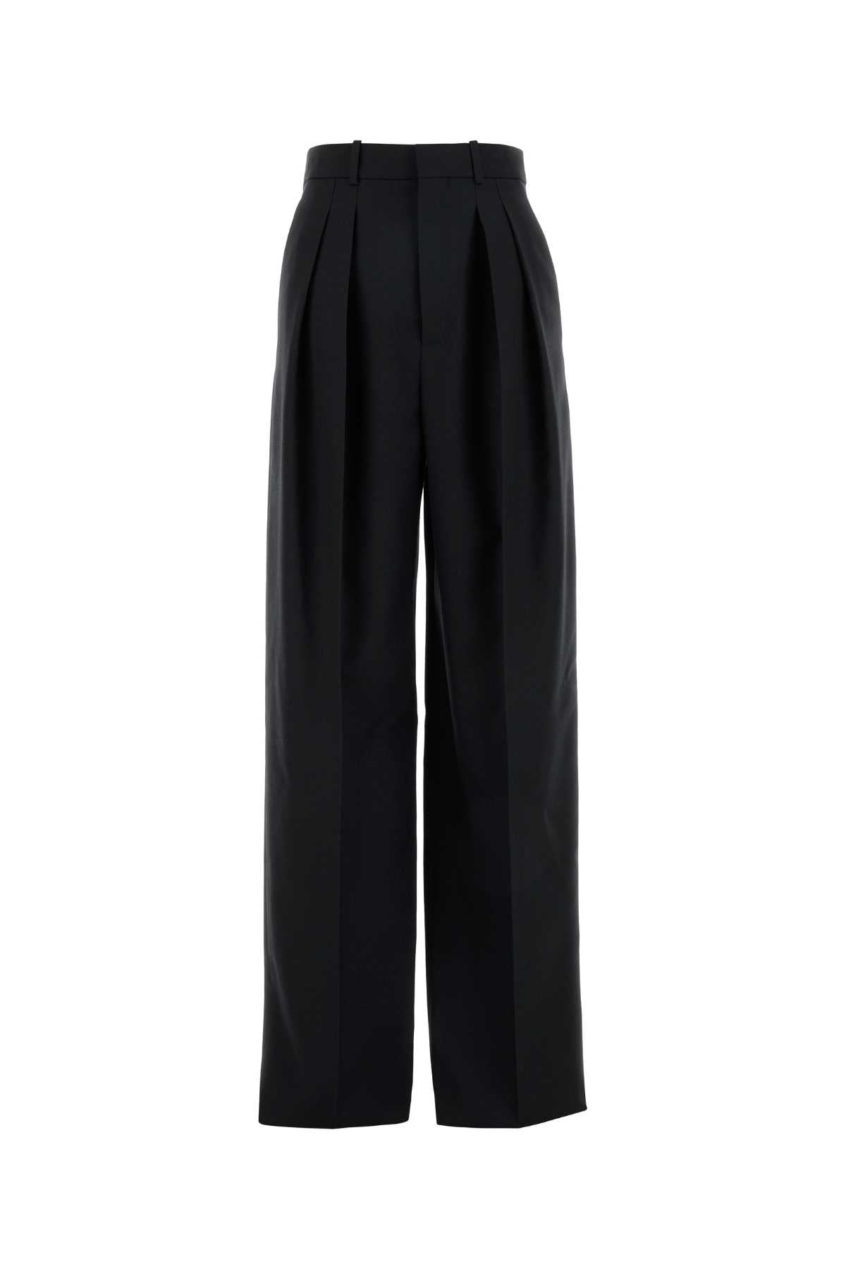 SAINT LAURENT Women's Black Canvas Pants