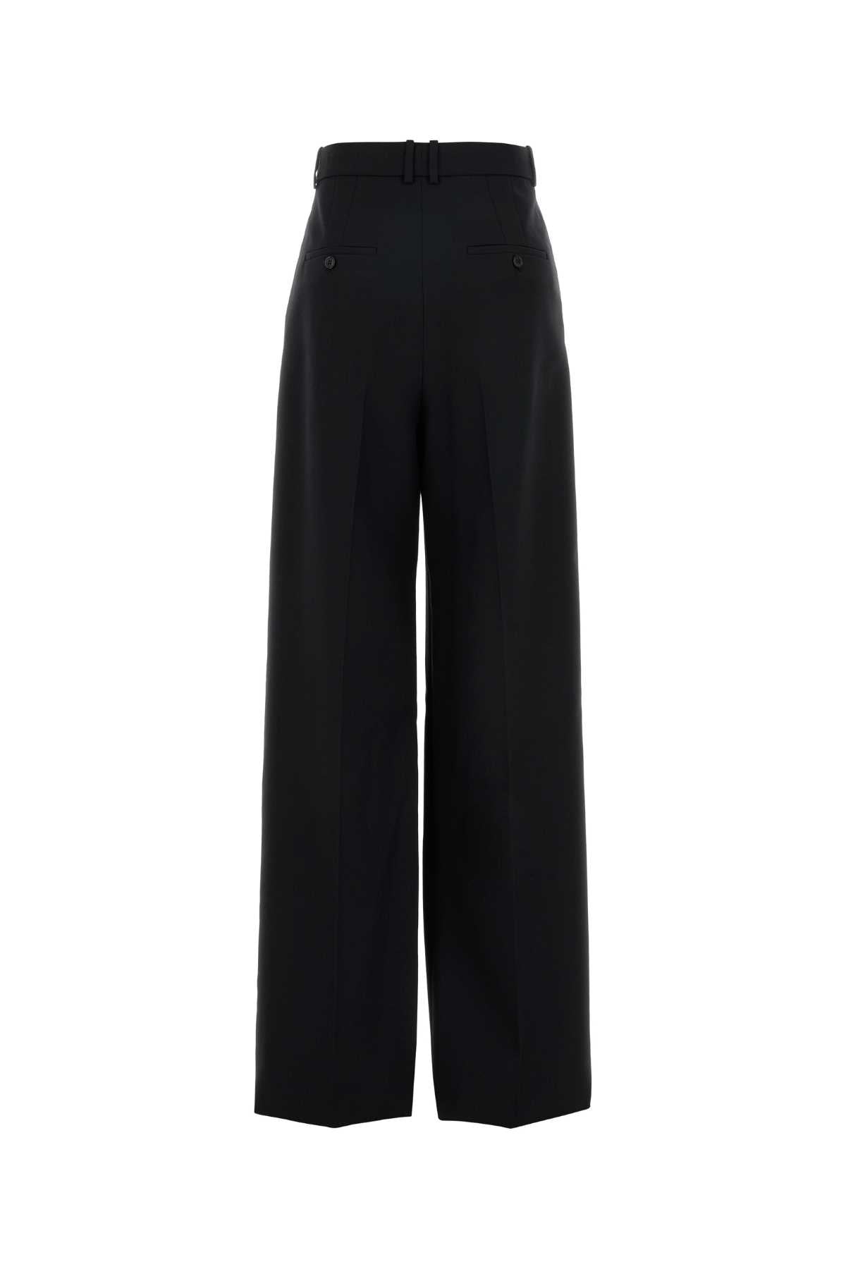 SAINT LAURENT Women's Black Canvas Pants
