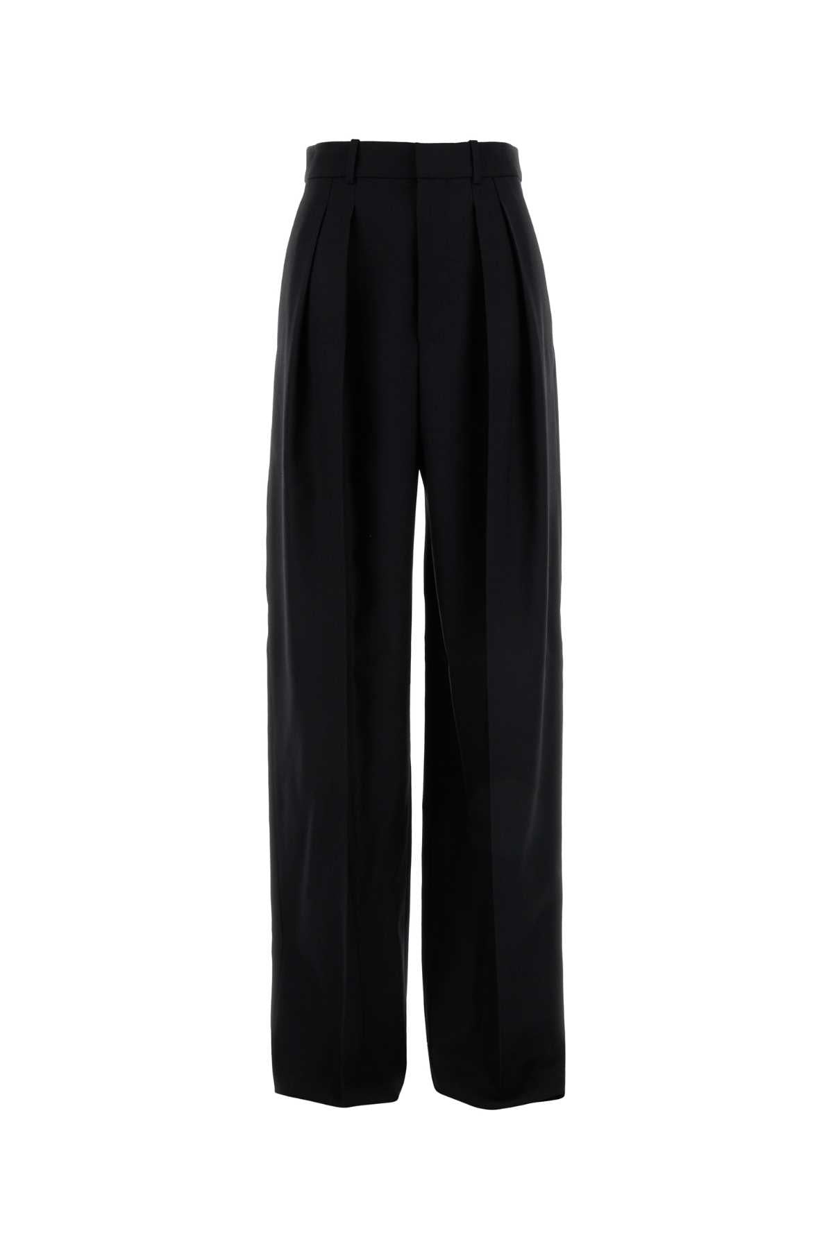 SAINT LAURENT Wide-Leg Wool Trousers for Women