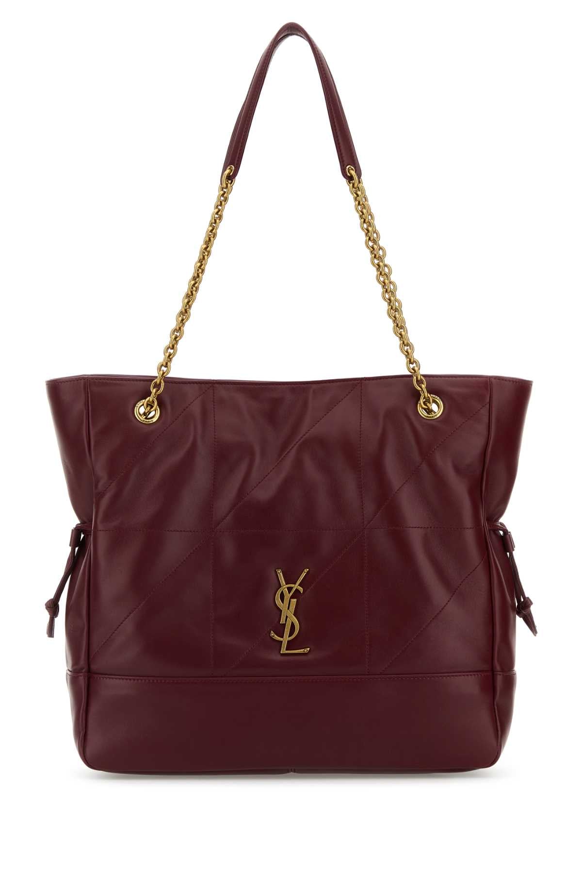 SAINT LAURENT Grape Nappa Leather Jamie 4.3 Bucket Handbag