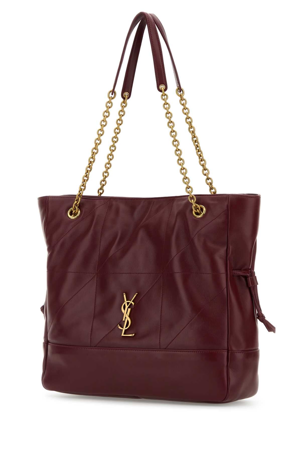 SAINT LAURENT Grape Nappa Leather Jamie 4.3 Bucket Handbag