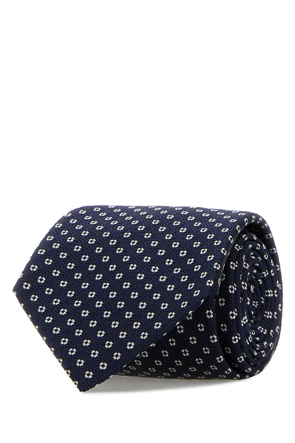 SAINT LAURENT Embroidered Silk Tie - 8 cm Width
