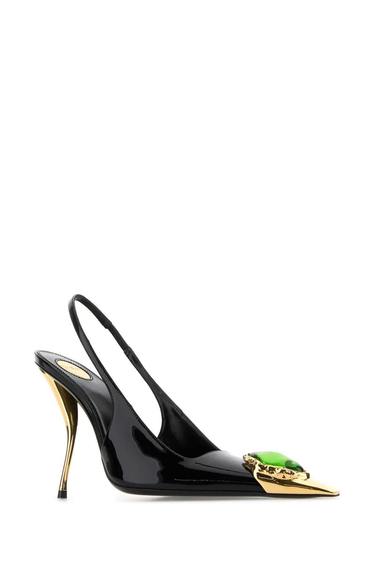 SAINT LAURENT Elegant Leather Loulou Pumps with 11 cm Heel Height