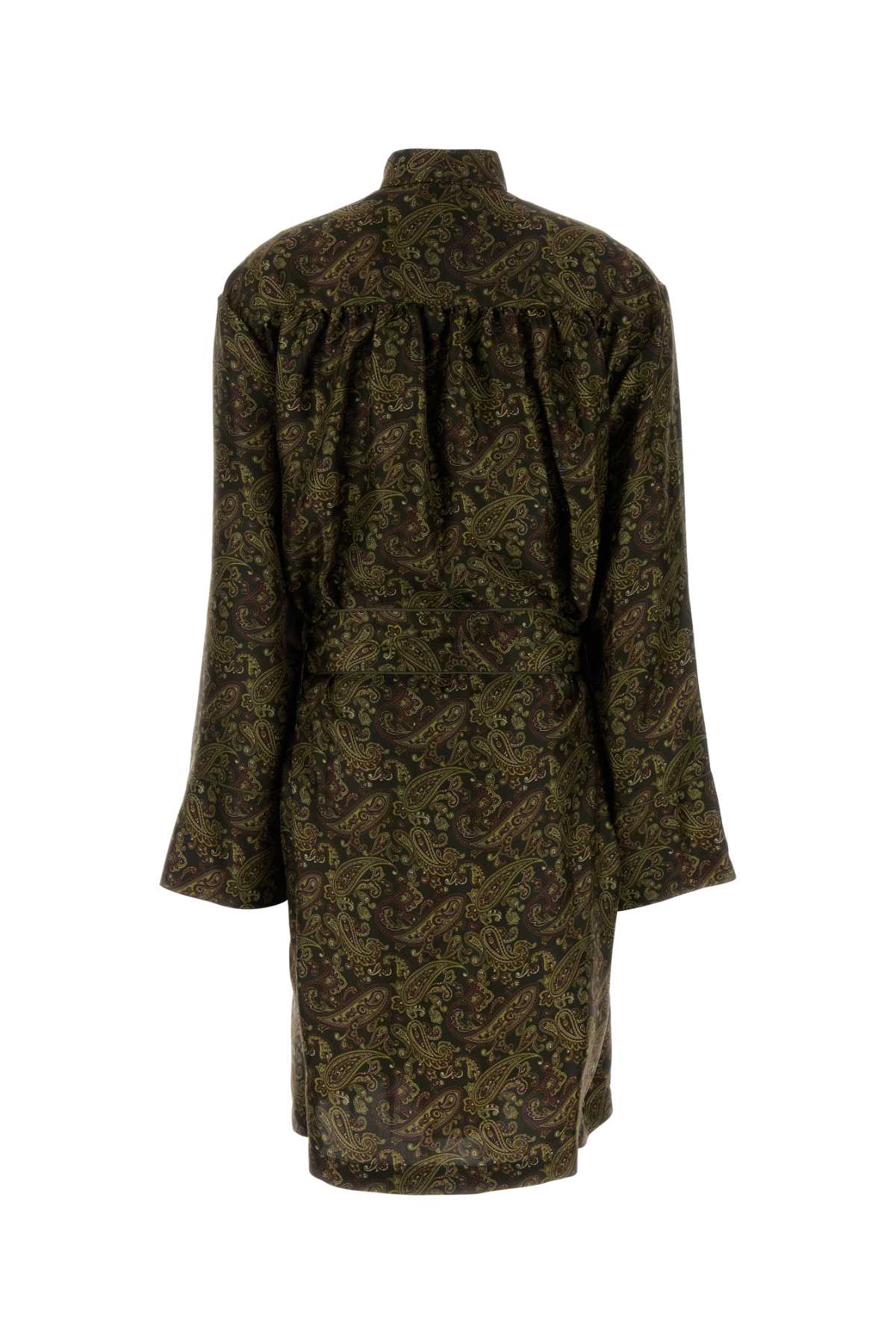 SAINT LAURENT Elegant Printed Silk Dress