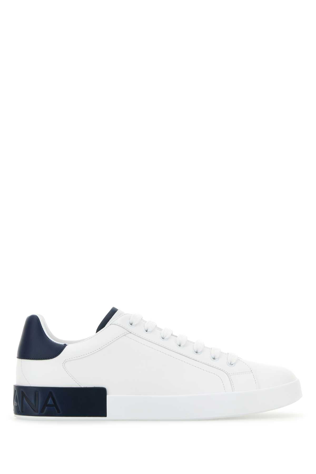 DOLCE & GABBANA Premium Leather Portofino Sneakers for Men