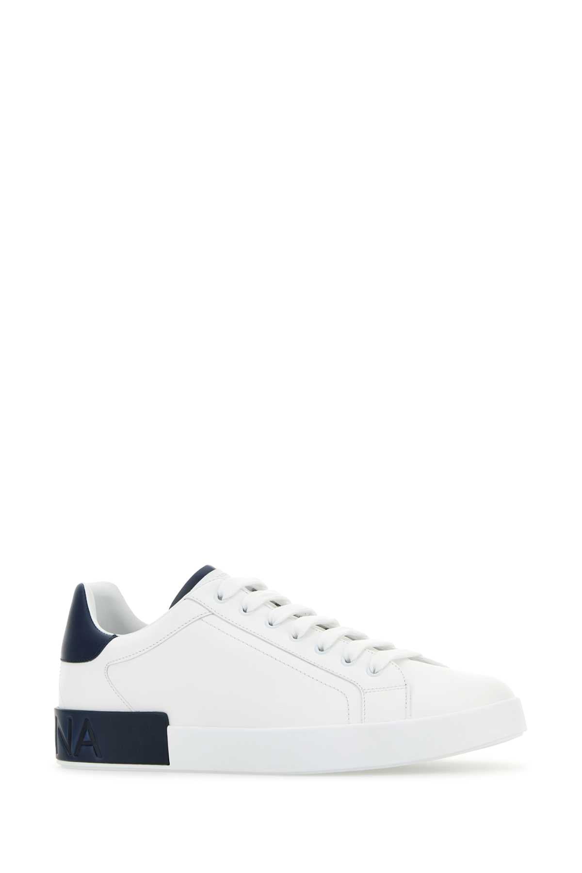 DOLCE & GABBANA Premium Leather Portofino Sneakers for Men