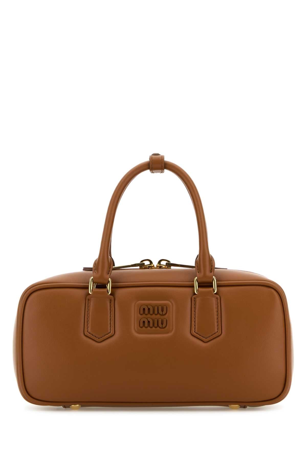 MIU MIU Mini Leather Arcadie Handbag - 27 cm x 13 cm x 9 cm