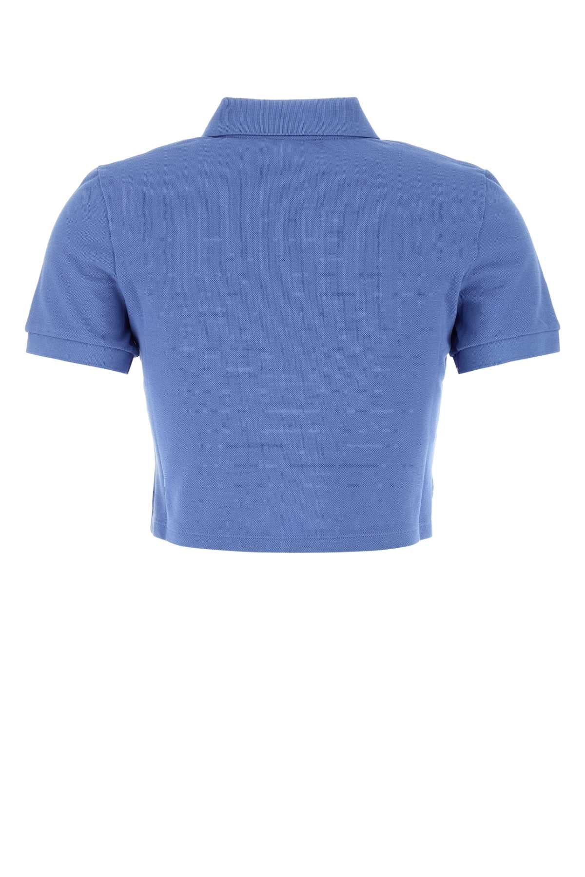 MIU MIU Piquet Polo Shirt for Women - Light Blue