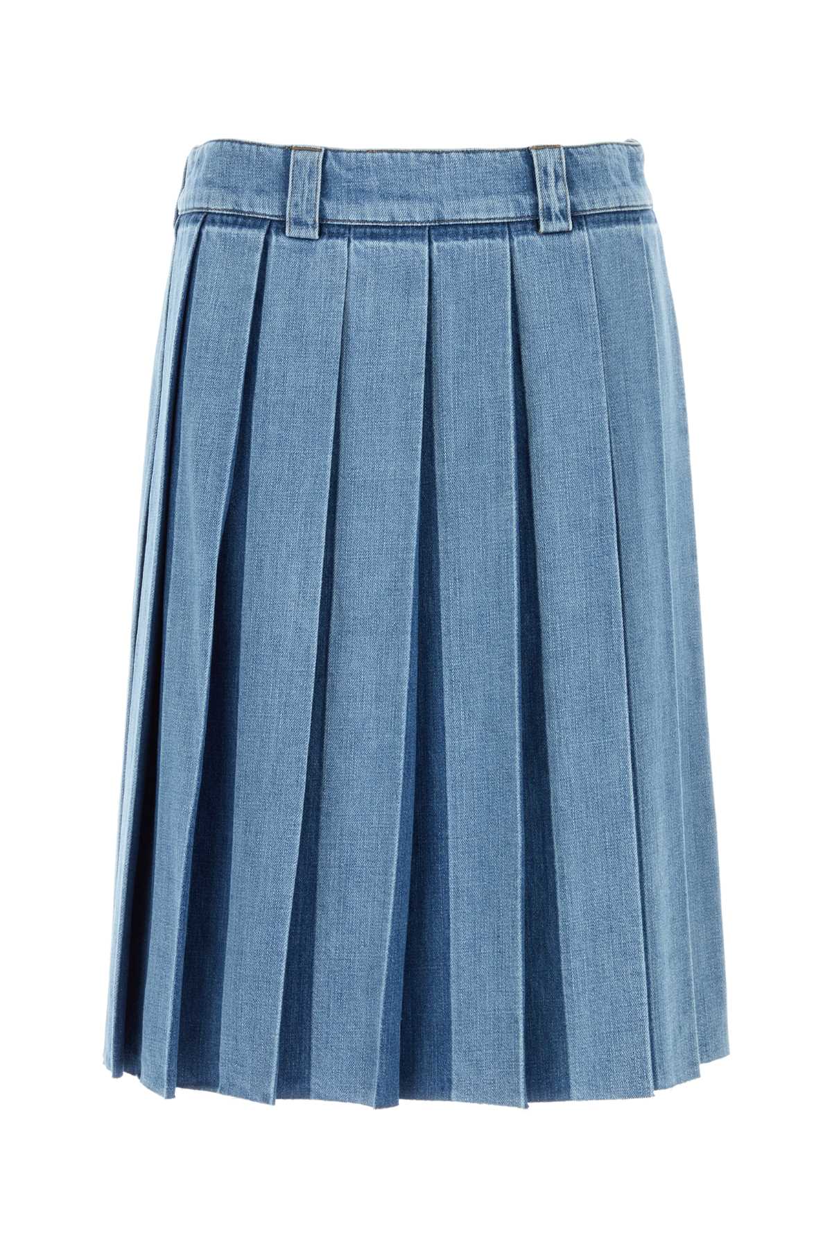 MIU MIU Trendy Denim Mini Skirt for Women