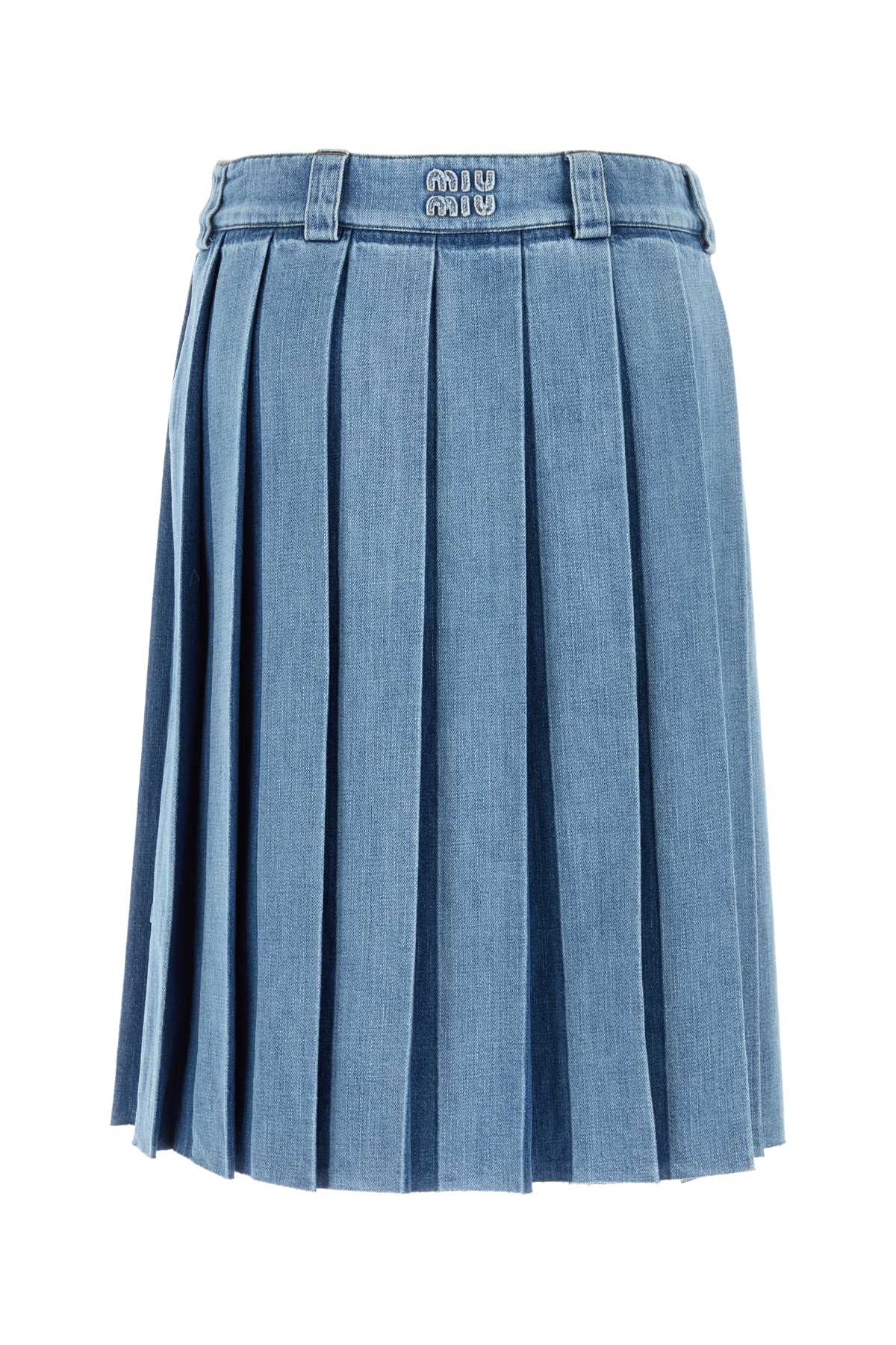 MIU MIU Trendy Denim Mini Skirt for Women