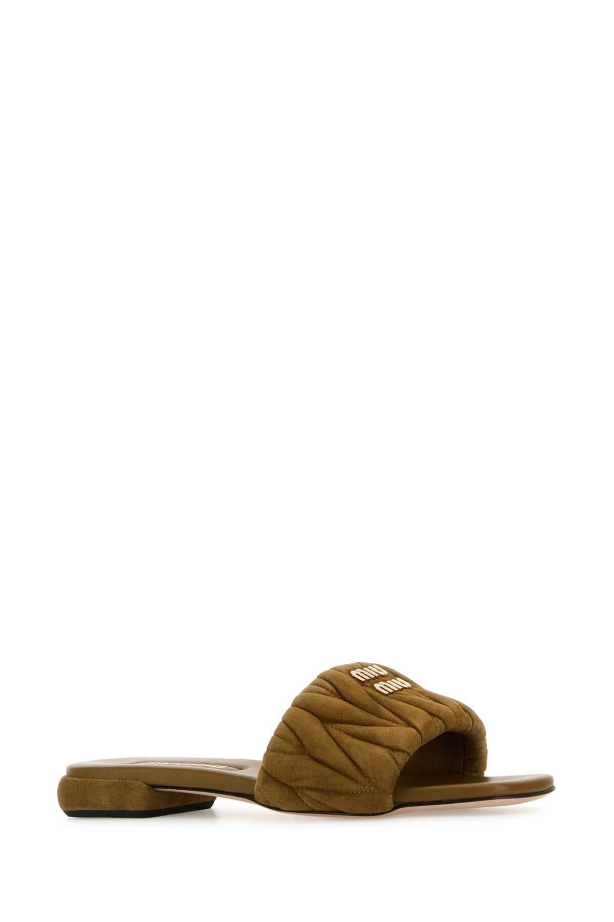 MIU MIU Chic Suede Slippers for Women