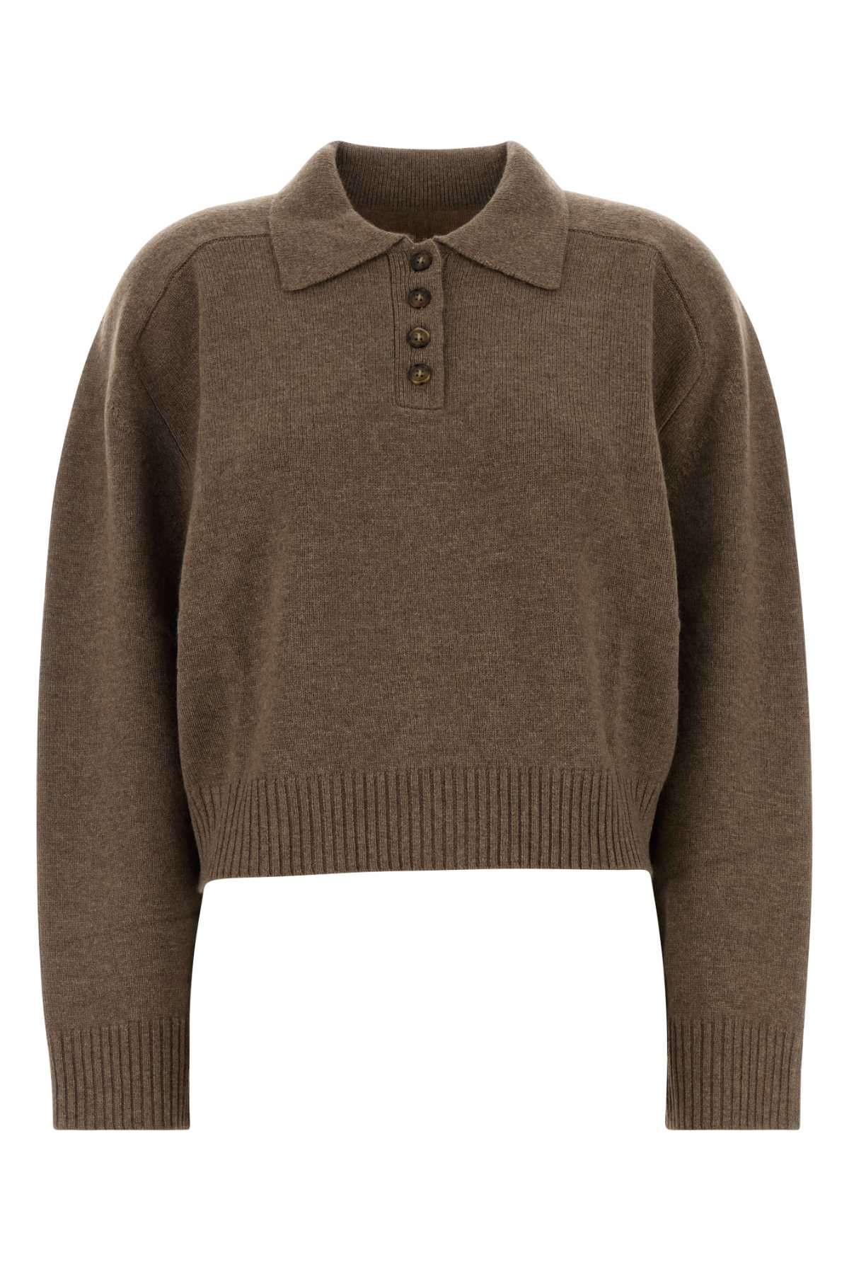 LOULOU DE SAISON Oversize Cashmere Polo Shirt