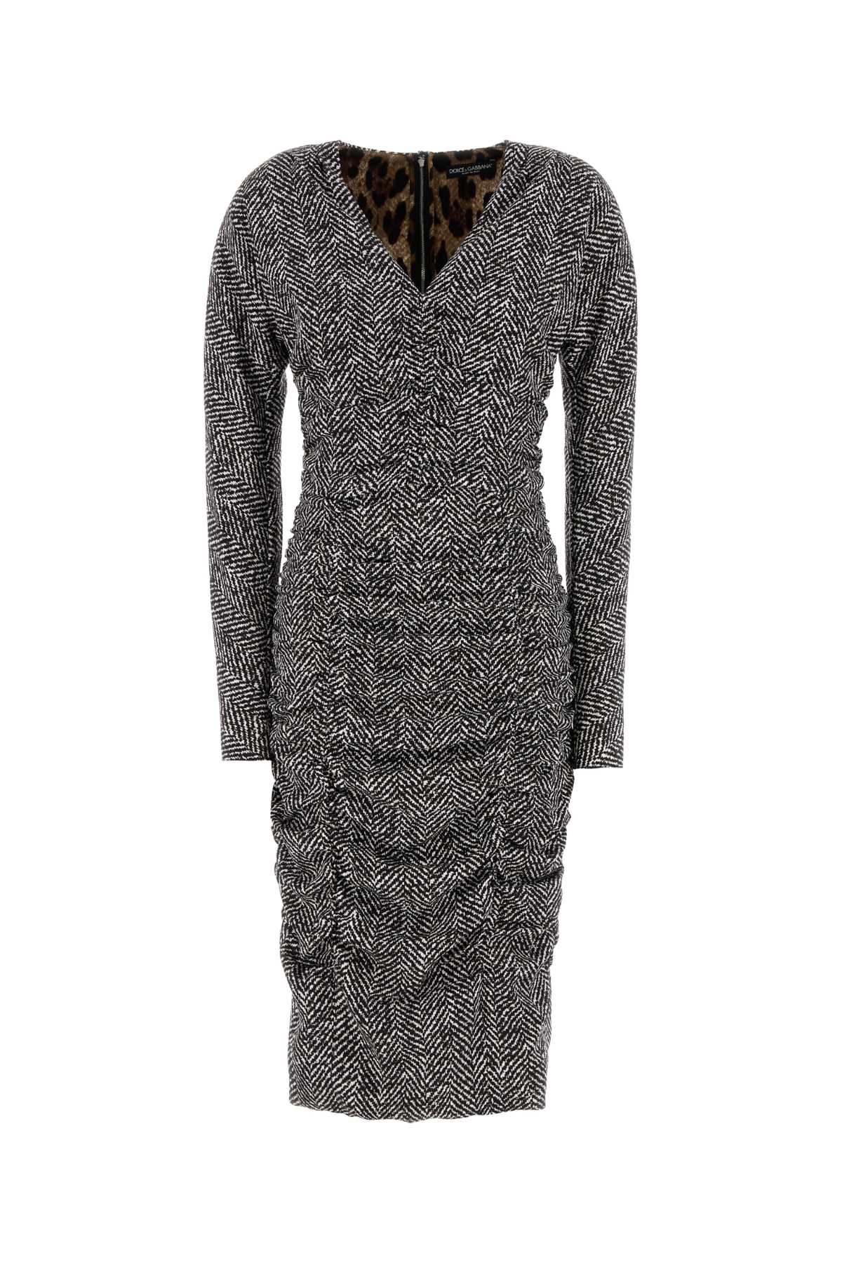 DOLCE & GABBANA Chic Printed Cady Mini Dress