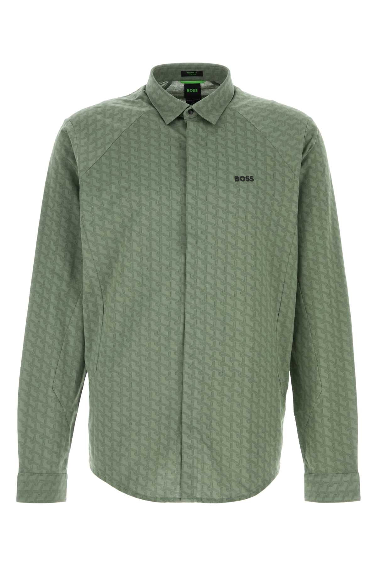 BOSS Printed Cotton Shirt for Men - FW25 Collection