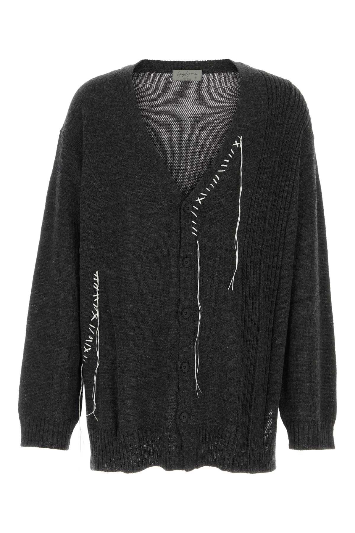 YOHJI YAMAMOTO Oversized Wool Cardigan for Men