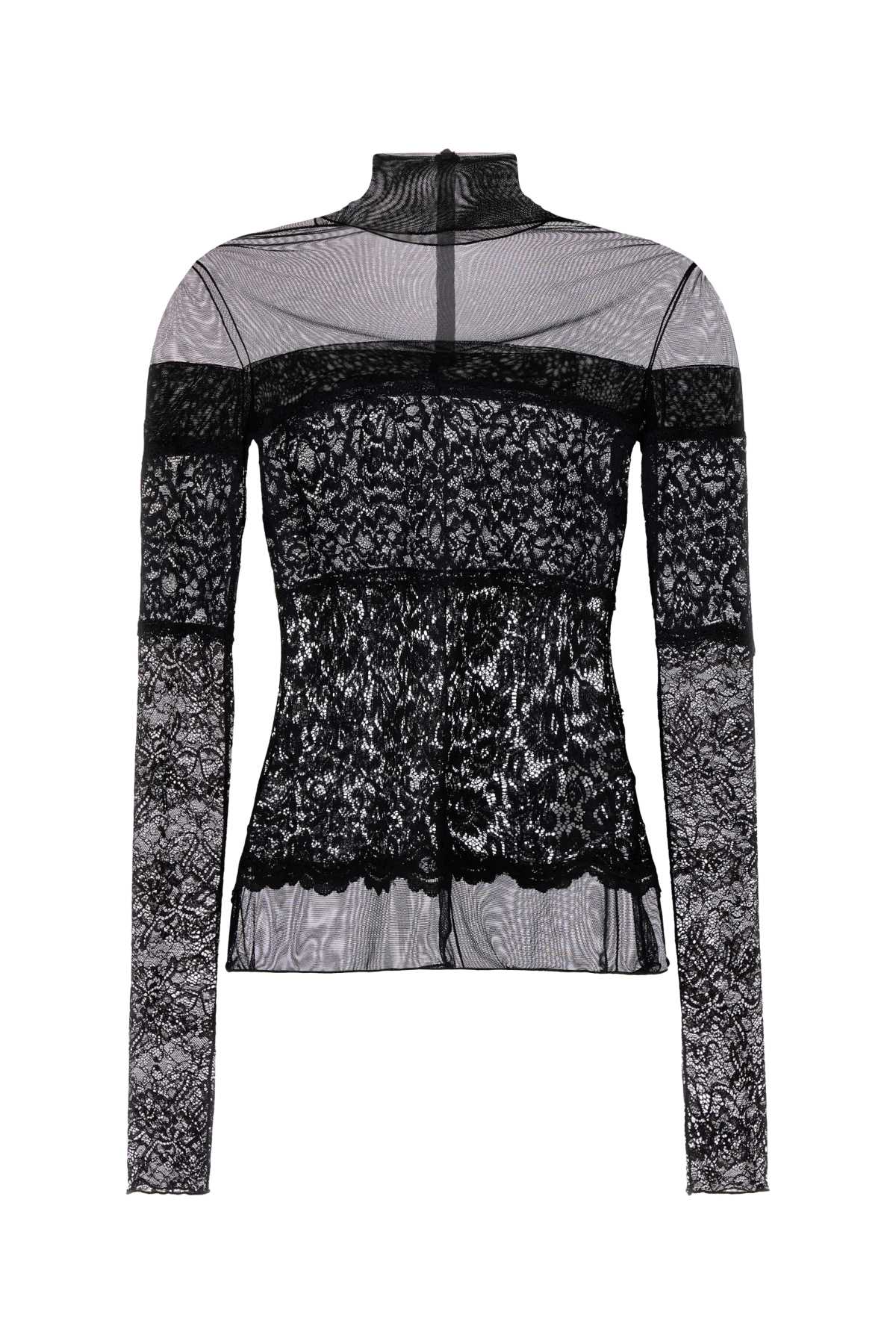 BLUMARINE Elegant Tulle and Lace Mini Top