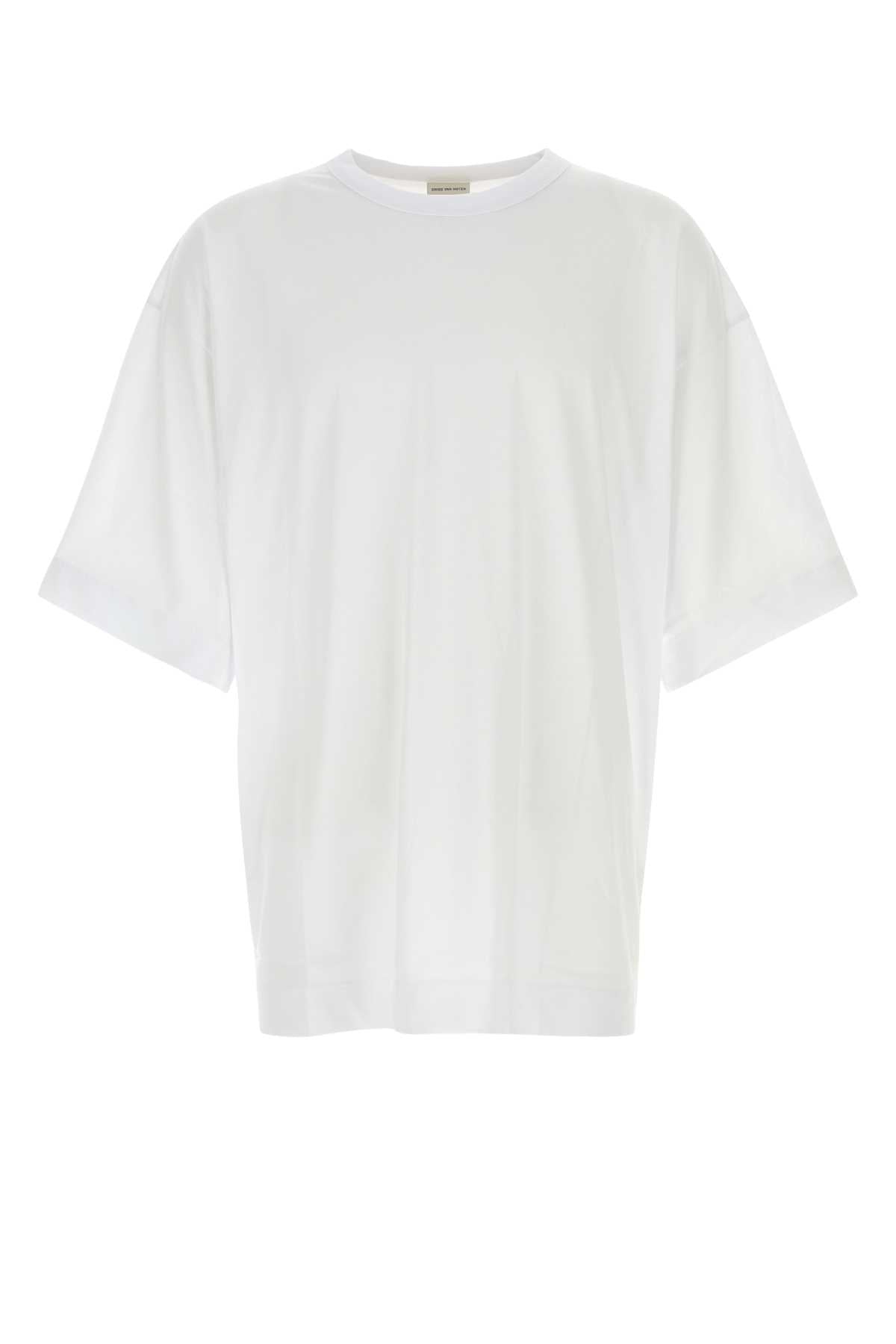 DRIES VAN NOTEN Oversize Cotton T-Shirt for Men - FW25 Collection