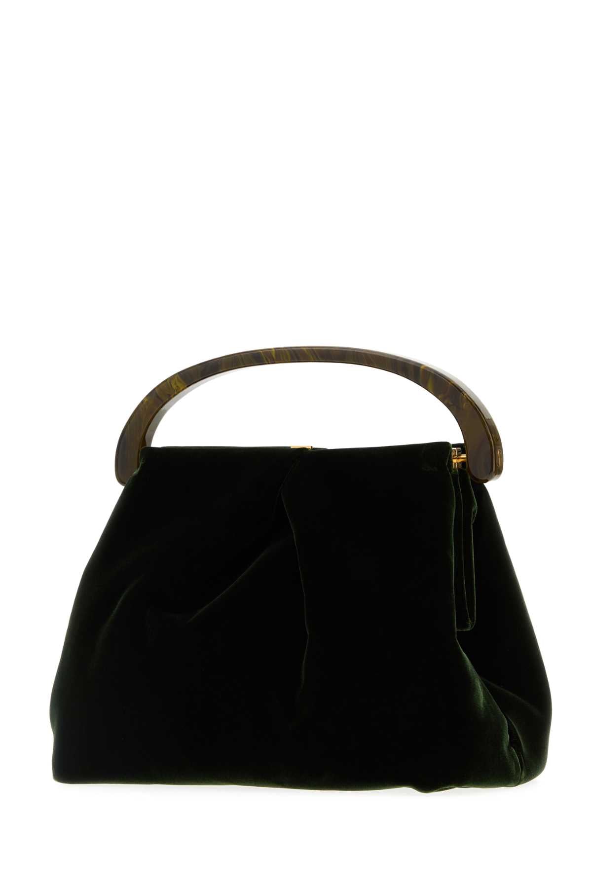 DRIES VAN NOTEN Elegant Velvet Handbag - 30cm x 23cm x 13cm