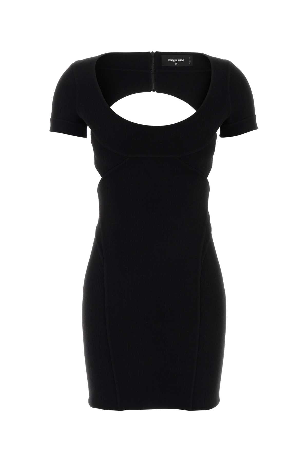 DSQUARED Chic Stretch Wool Blend Mini Dress for Women