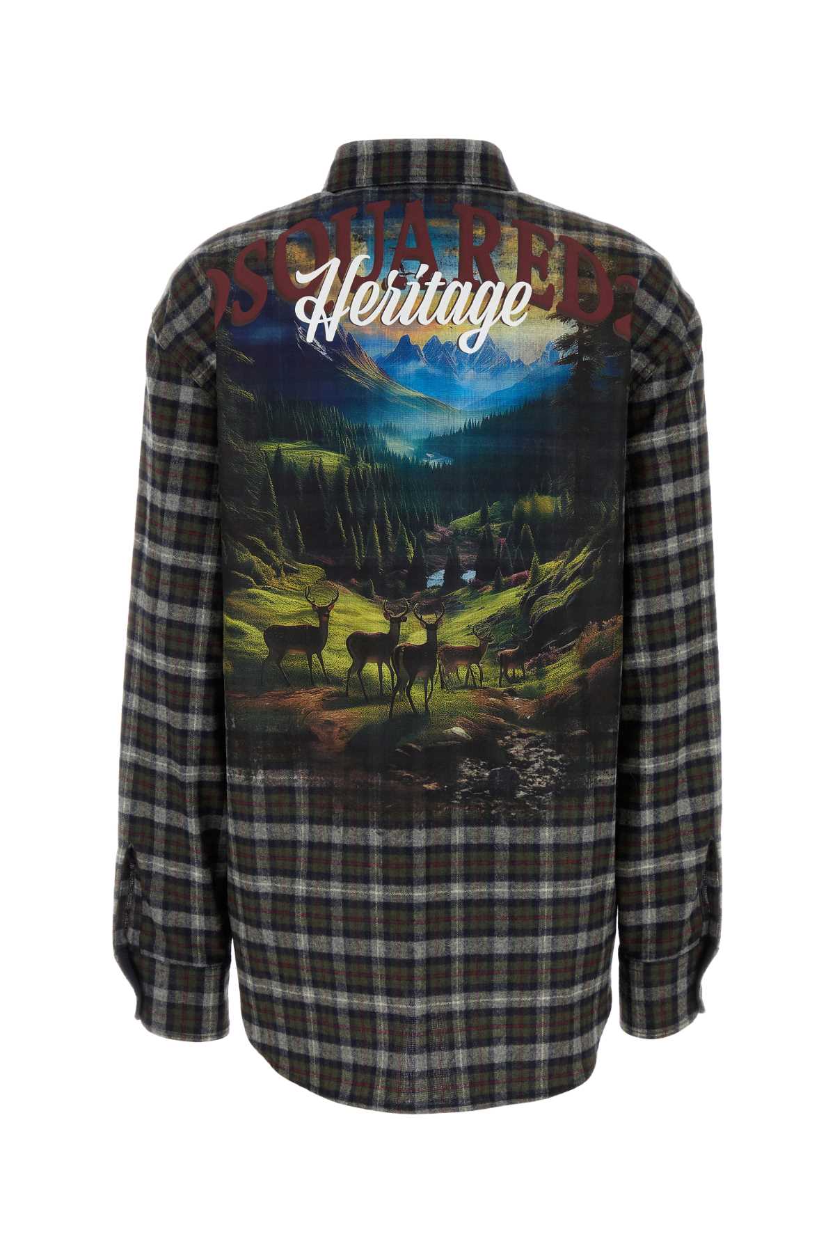 DSQUARED Checked Embroidered Flannel Shirt for Women